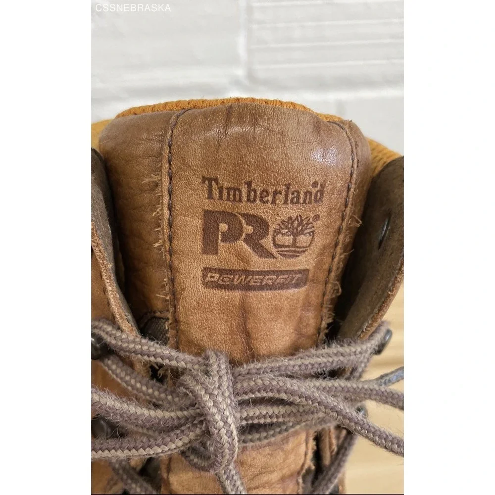Timberland PRO 47019 Brown Men's Brown Leather Safety Toe Boot‎ - Size 9.5
